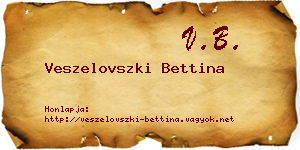Veszelovszki Bettina névjegykártya